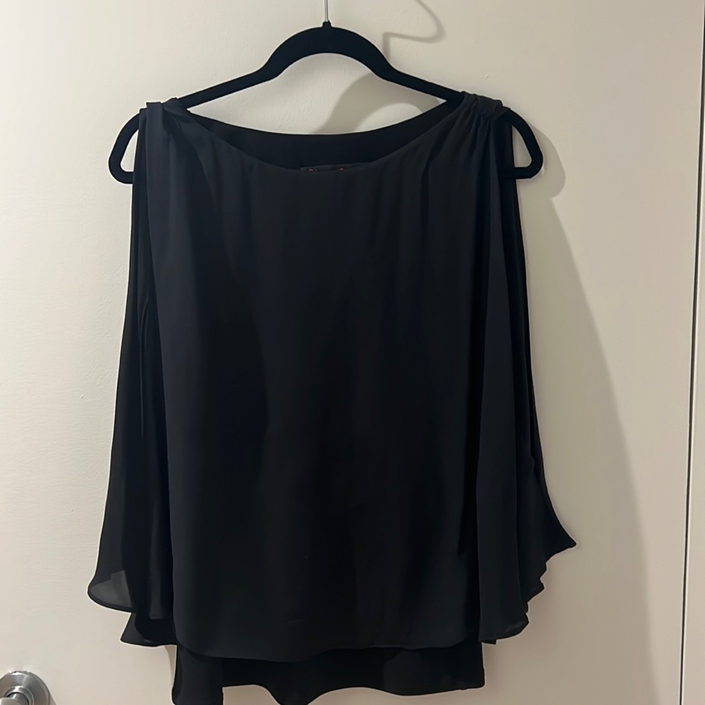 Black silk blouse